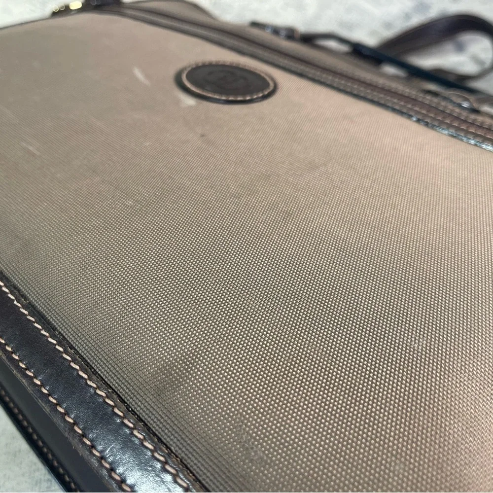 Rare Vintage Gucci Knight Crest Canvas & Leather Briefcase | Made in Italy